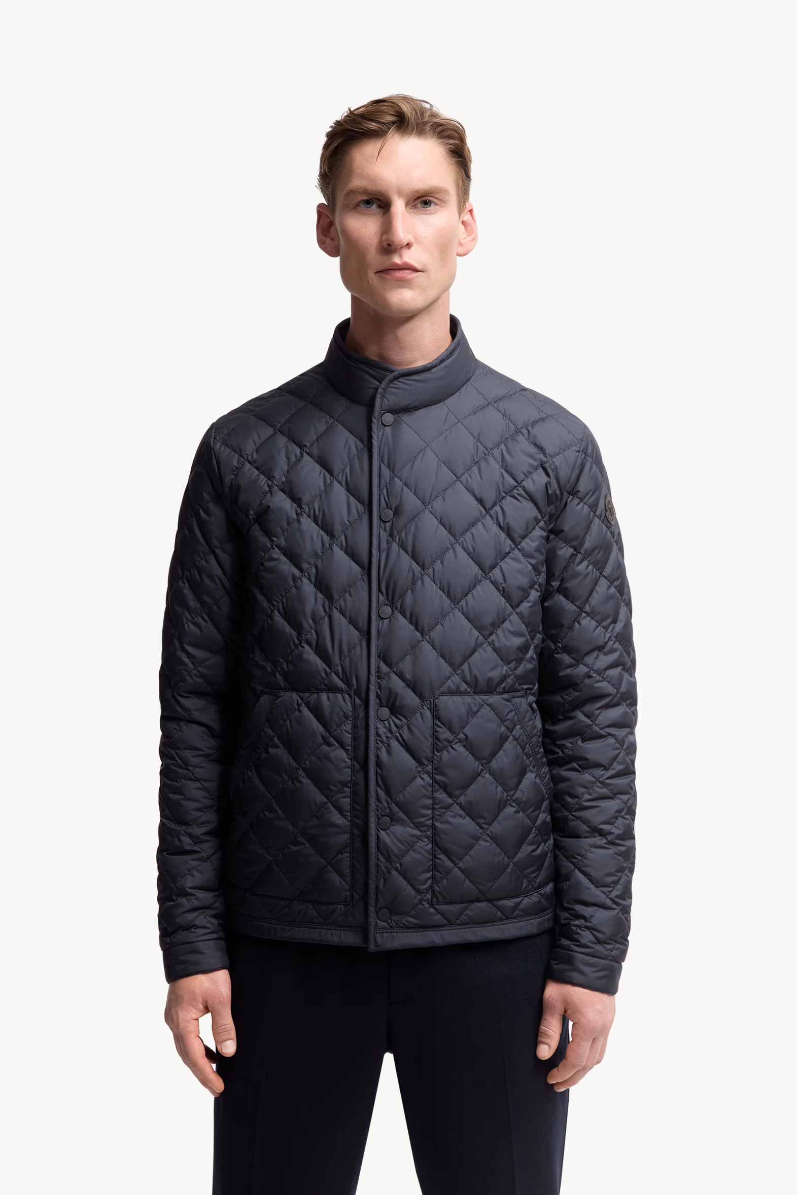 Plumífero corto acolchado con motivo de rombos Oise Hombre Azul Moncler 3